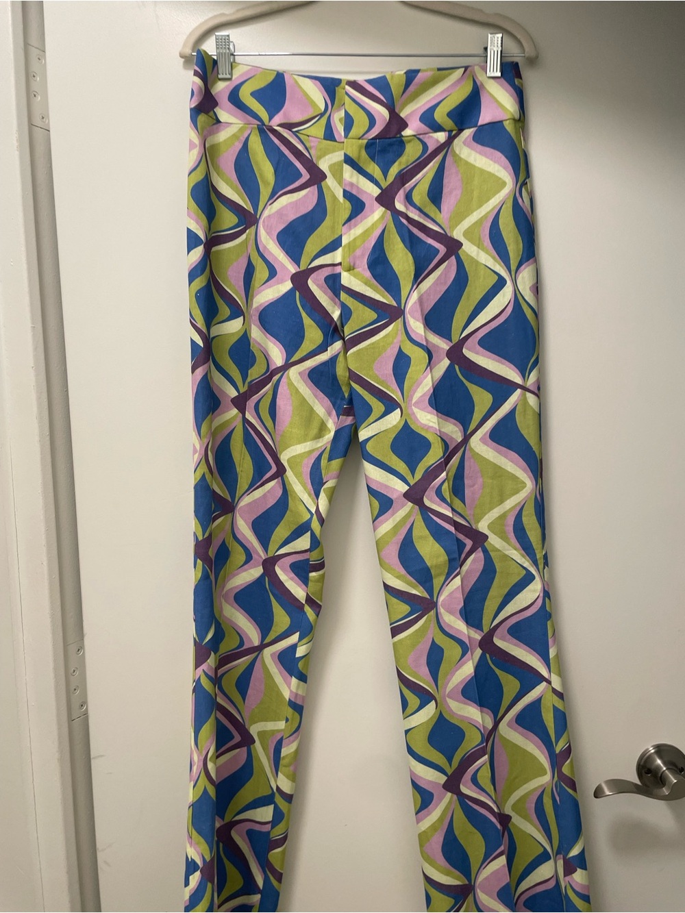 Zara Multi-Colored Linen Wide leg pants